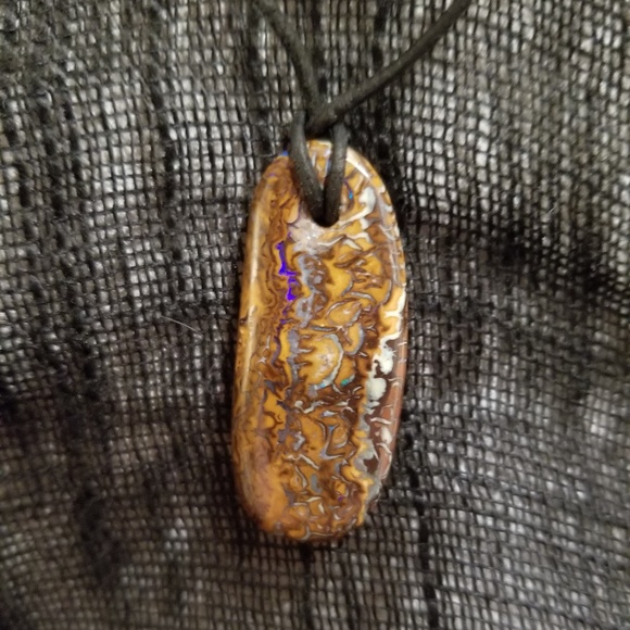 **SOLD** Unisex Australian Yowah Opal Necklace - Picture 4 of 12